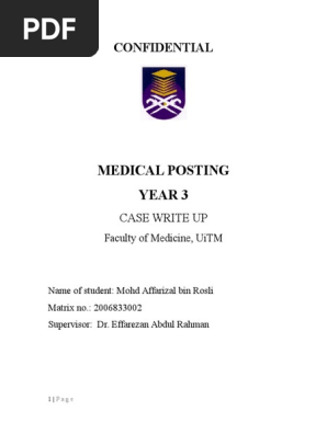 case write up medicine