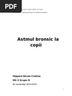 Astmul Bronsic La Copii