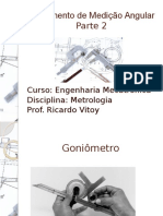 Instrumento de Medicao Angular Parte 2 Curso Engenharia Mecatronica Disciplina Metrologia Prof Ricardo Vitoy