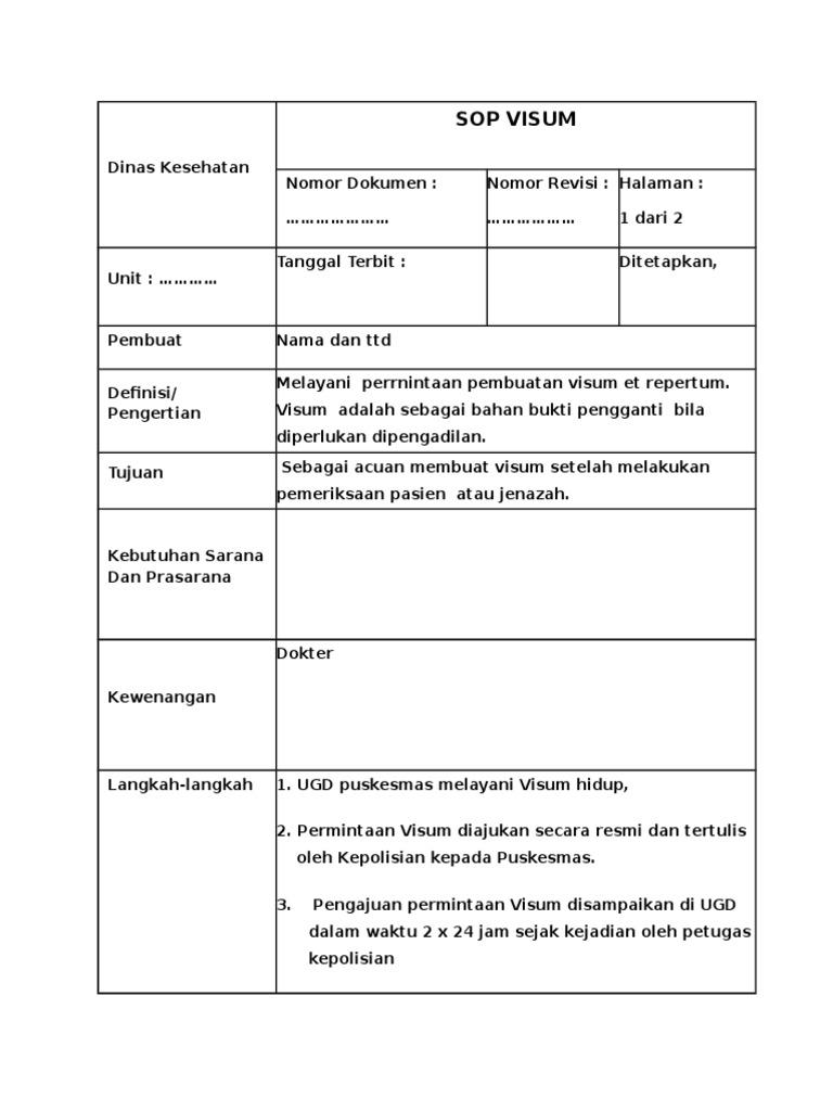 Surat Resmi Doc Kesehatan - Rasmi W