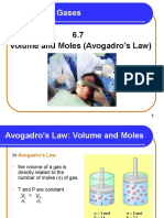 6.7 Volume and Moles (Avogadro's Law) : Chapter 6 Gases