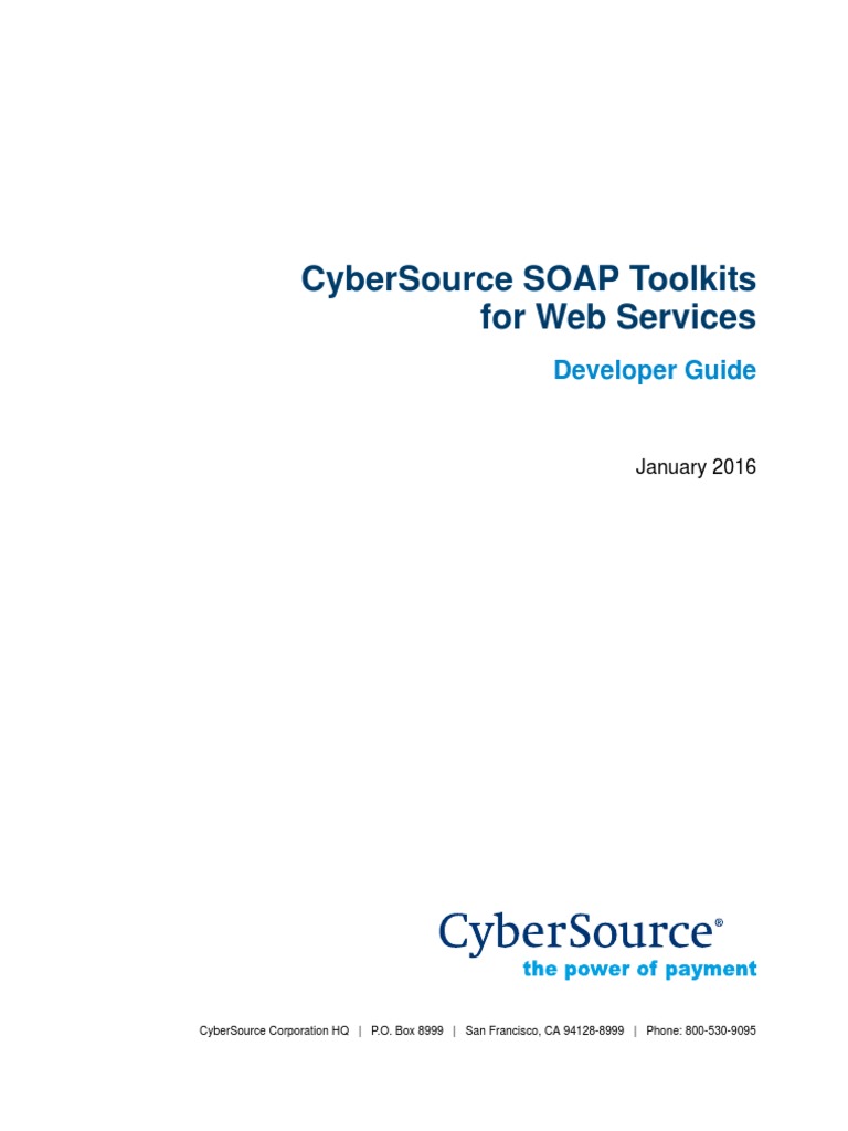 Cybersource Soap Toolkits For Web Services: Developer Guide | PDF | Php ...