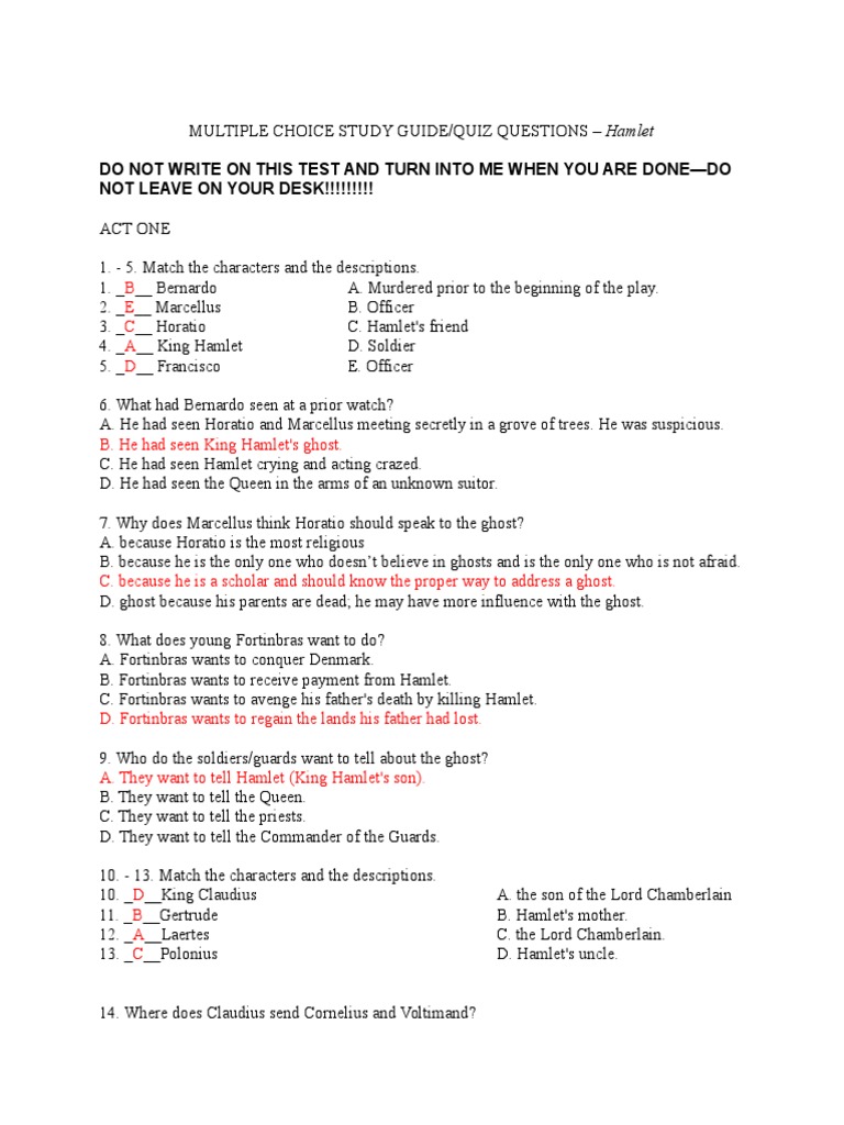 Hamlet Test Hamlet Plays Based On European Myths And Legends