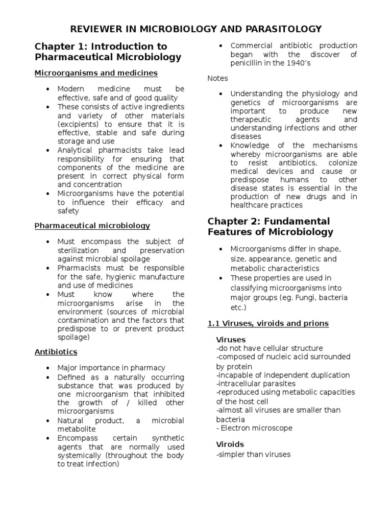 Microbiology and Parasitology Reviewer | PDF | Virus | Growth Medium