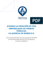 2016 - 03 - Marzo - 29 - Sobre La Agencia de Bienes S.E. y Las Privatizaciones en La Gestión Del PRO