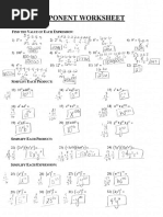 Exponent Worksheet Multipliction Answer Key