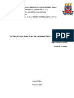 Determinação Espectrofotométrica de Ferro