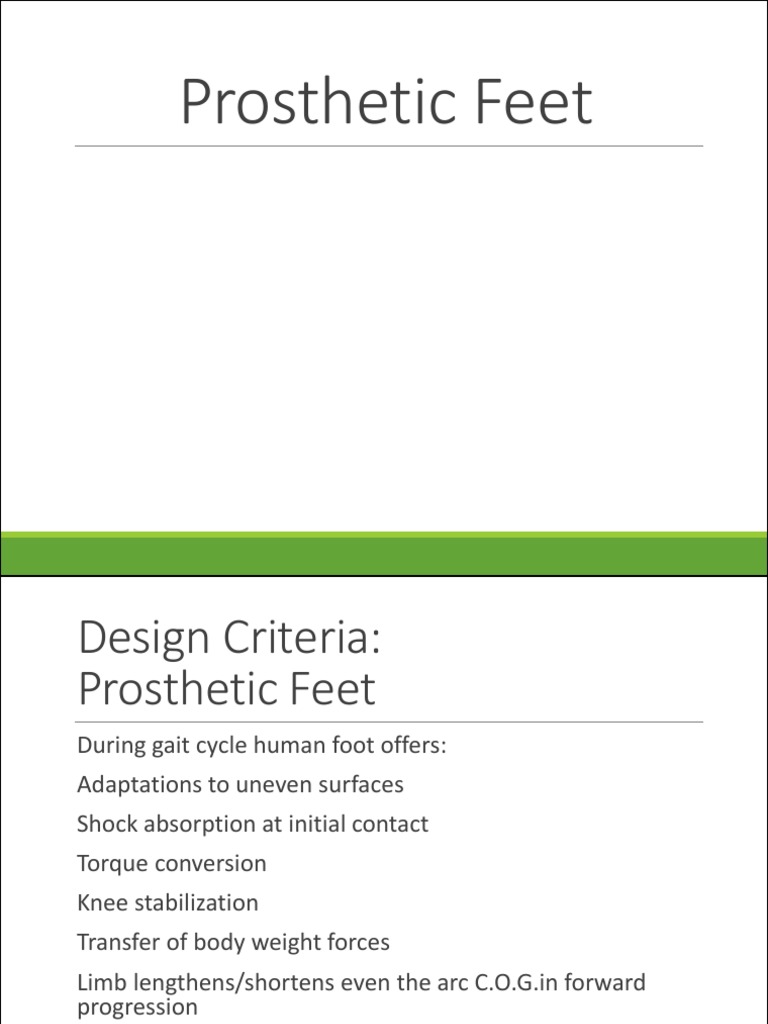 Comprehensive Guide to Prosthetic Feet | PDF | Foot | Prosthesis