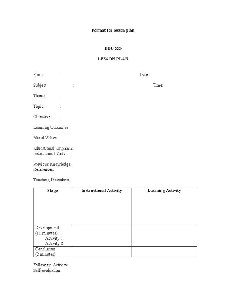 Lesson Plan Complete