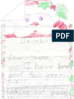 Christmas Letter to Santa - 1988 (6yrs old)