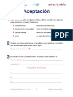 Ficha Emocionario Aceptación UNIDAD 13