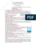 1ª Lista de Exercícios, Lista de exercicios de termodinamica aplicada a engenharia mecanica