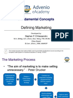 Defining Marketing: Fundamental Concepts