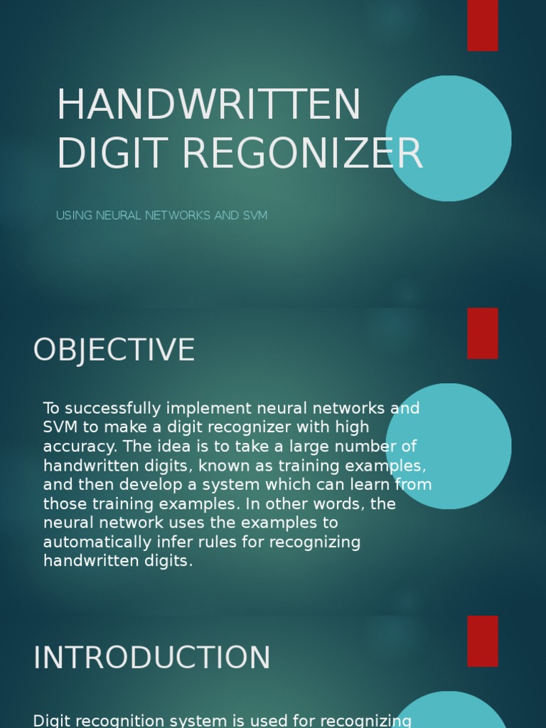 Handwritten Digit Recognition System | PDF | Artificial Neural Network ...