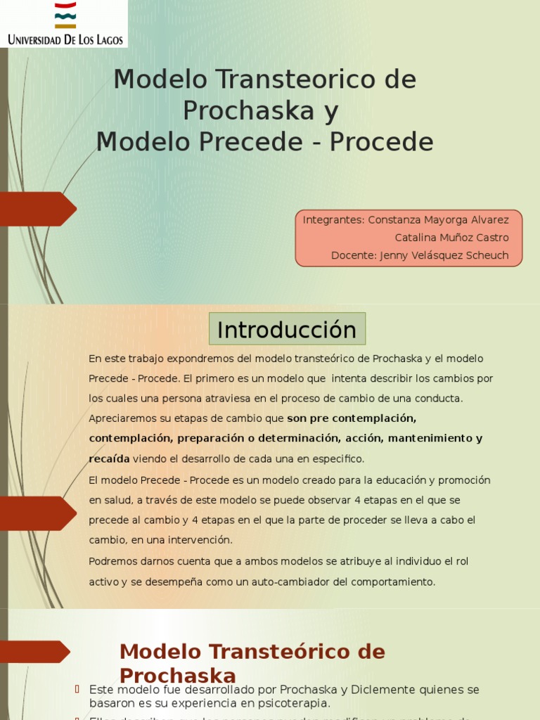 Modelo Transteórico de Prochaska | PDF | Comportamiento | Condón
