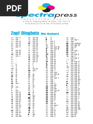 Download Zapf Dingbats For Mac Keyboard SVG Cut Files