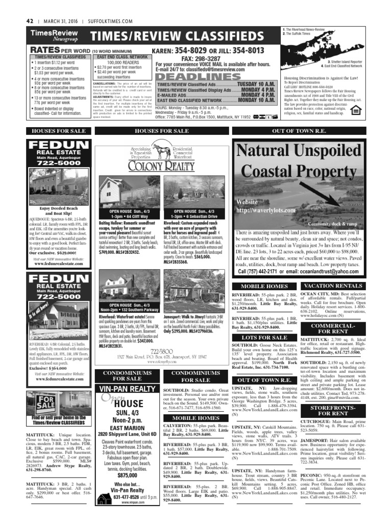 Times Review Classifieds March 31, 2016 PDF Résumé Nursing Home Care
