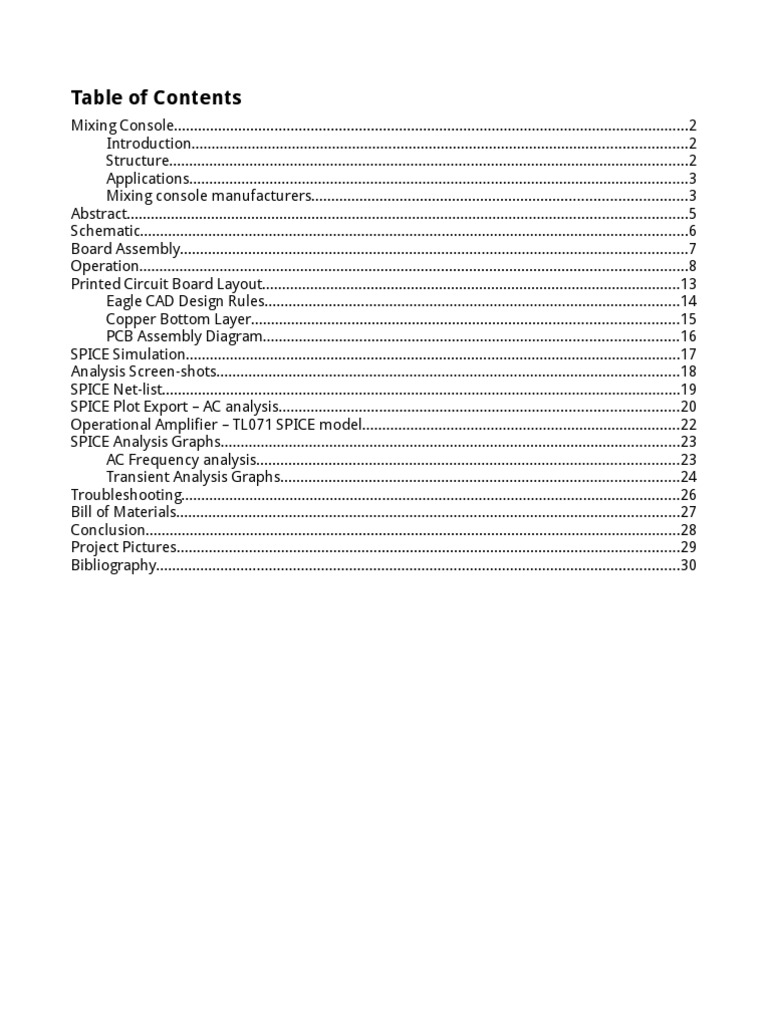 Project Report - Audio Mixer | PDF | Amplifier | Operational Amplifier