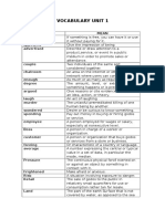 Vocabulary Unit 1 1