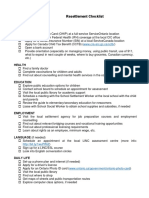 Resettlement Checklist: WWW - Cra-Arc - Gc.ca/cctb