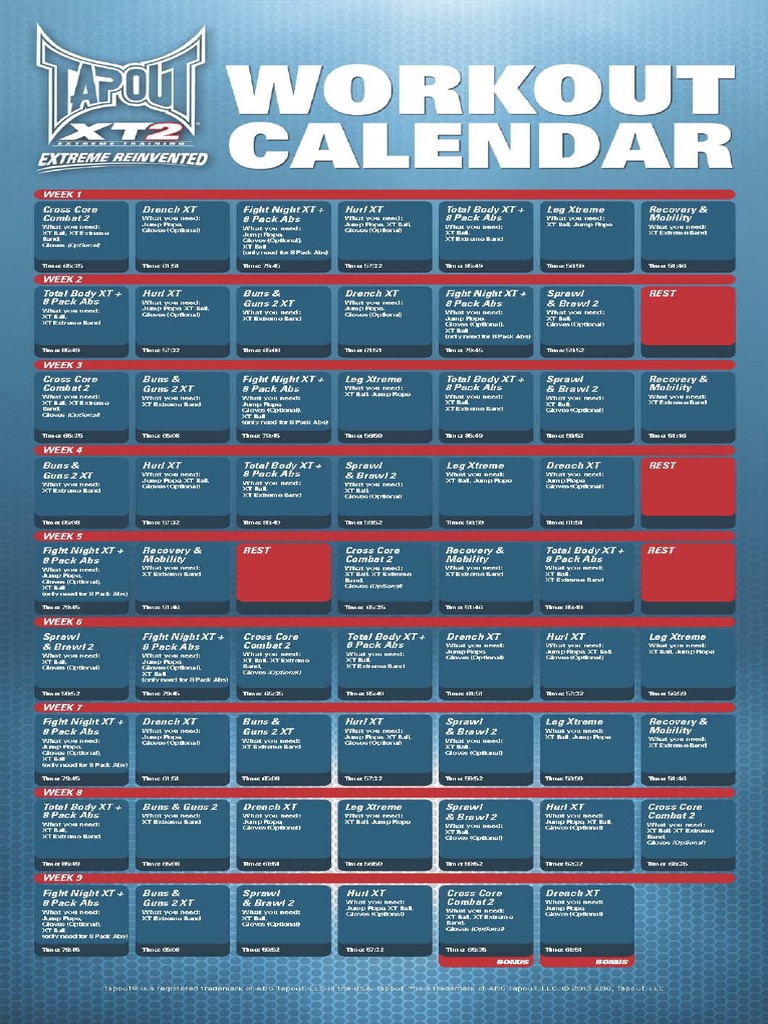 XT2 Workout Calendar.pdf