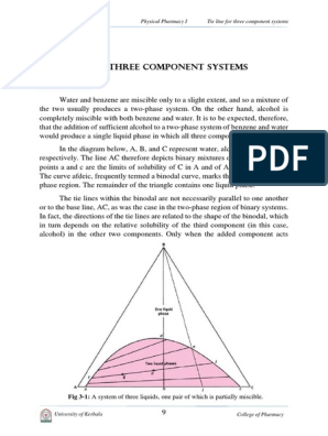 Lab. 3 Tie Line For Three Component Systems, PDF, Solubility