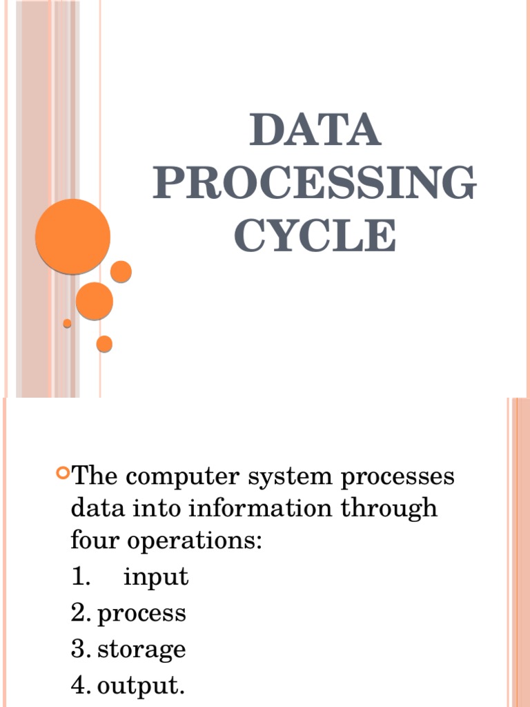Data Processing Cycle | PDF