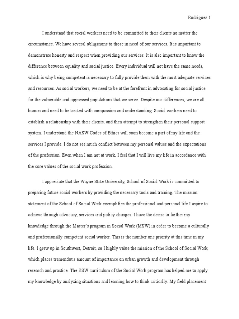 Social work policy paper
