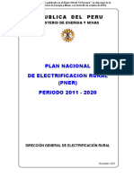 Plan Nacional Electrificacion 2011-2020