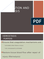 Coagulation and Hemostasis