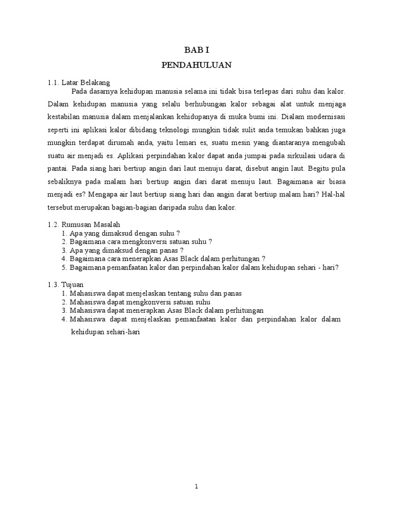 Contoh Makalah Suhu Dan Kalor