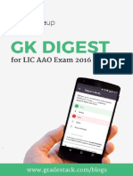 GK Digest LIC AAO Exam 2016 Exam