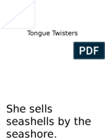 Tongue Twisters Powerpoint