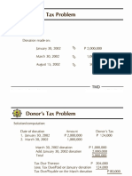 Donor's Tax Problems