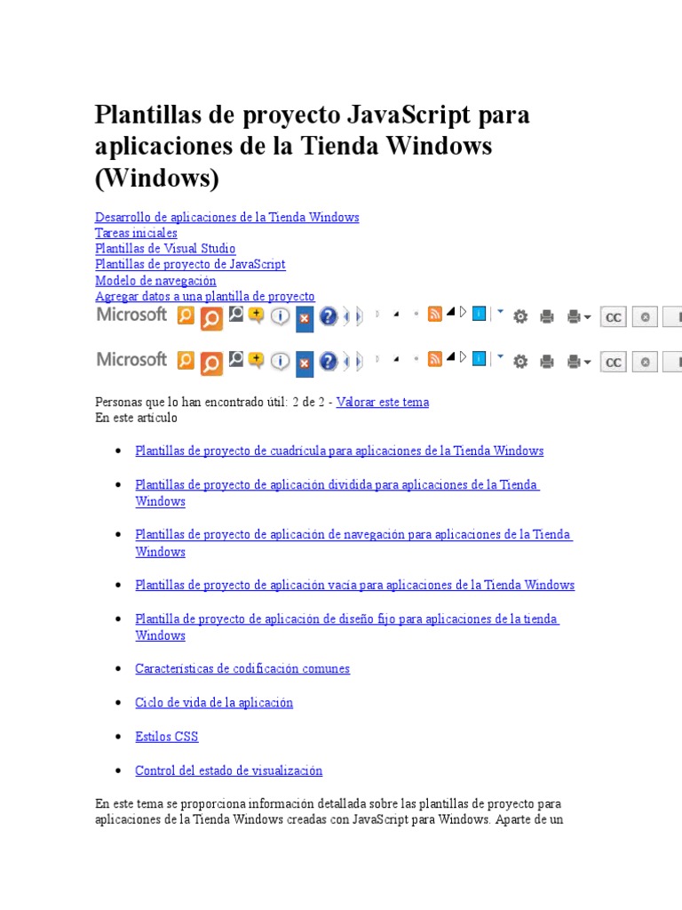 Plantillas JavaScript para Tienda Windows | PDF | Hojas de estilo en ...
