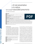 A Review of Oral Preventative Strategies To Reduce Ventilator-Associated Pneumonia