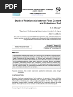 Study of Relationship Between Fines Content and Cohesion of Soil