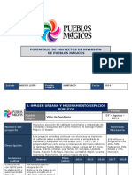 Portafolio de imversión del programa de Pueblos Mágicos para el Municipio de Santiago, Nuevo León