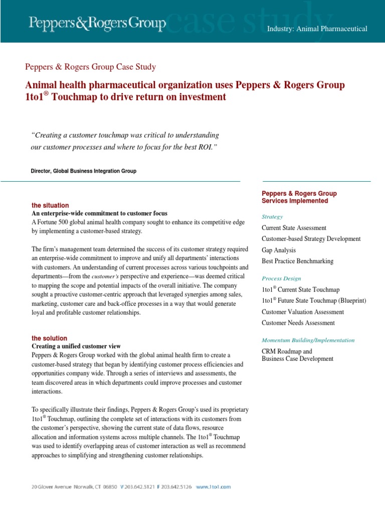 Animal Health Pharmaceutical PDF Strategic Management Customer