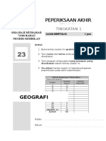 Cover Page Peperiksaan