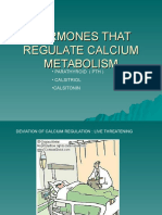 Hormones That Regulate Calcium Metabolism and Their Pathophysiology