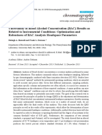 Uncertainty of Blood Alcohol Concentration (BAC) Results As Related To Instrumental Conditions Headspace Parameters