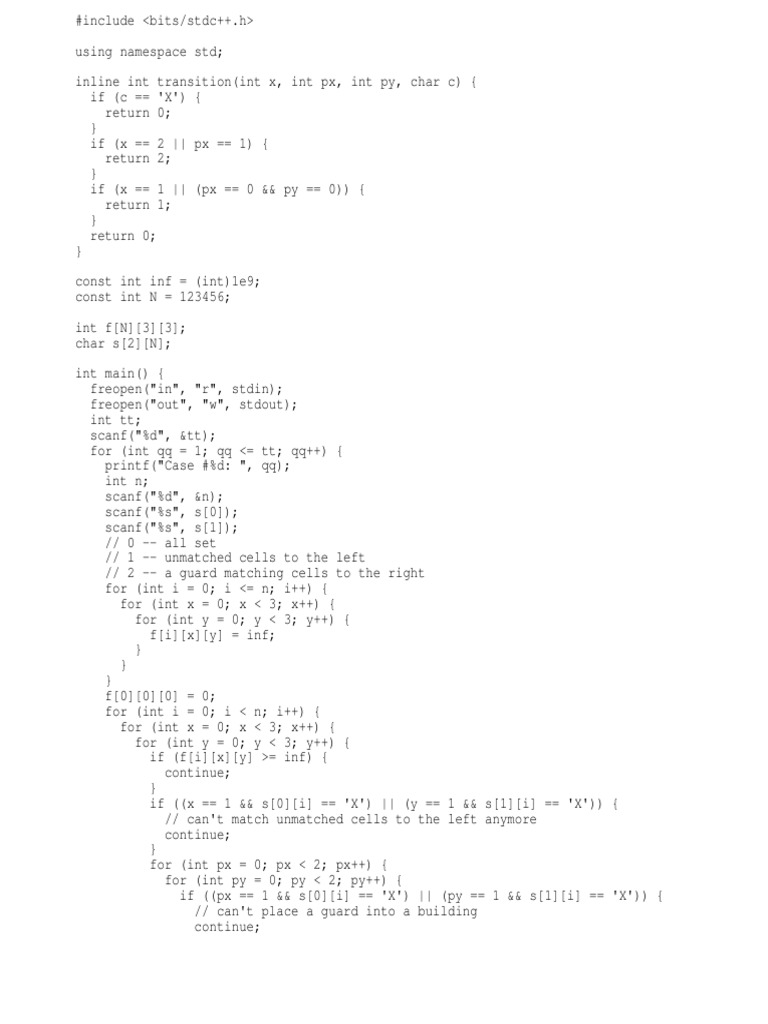 Guard Placement Algorithm in C++ | PDF