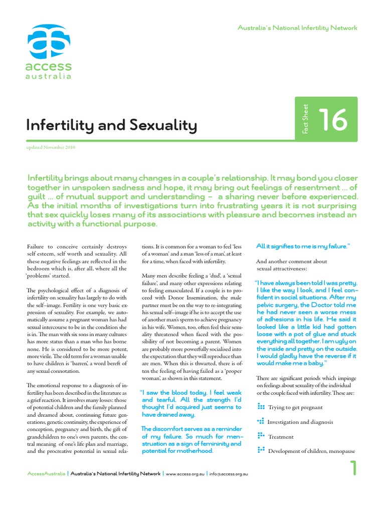 Infertility and Sexuality | PDF | Infertility | In Vitro Fertilisation