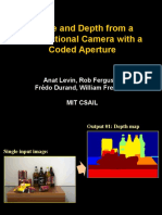 Image and Depth From A Conventional Camera With A Coded Aperture