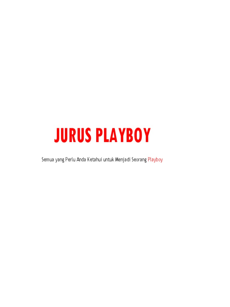 Jurus Playboypdf