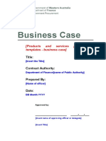 Goods and Services Template Business Case