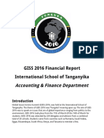 GISS 2016 Financial Report International School of Tanganyika