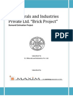 Brick Market Demand Estimation in Bhubaneswar and Adjoining Areas