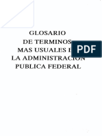 Glosario de Terminos Mas Usuales en La Administracion Publica Federal - SHCP